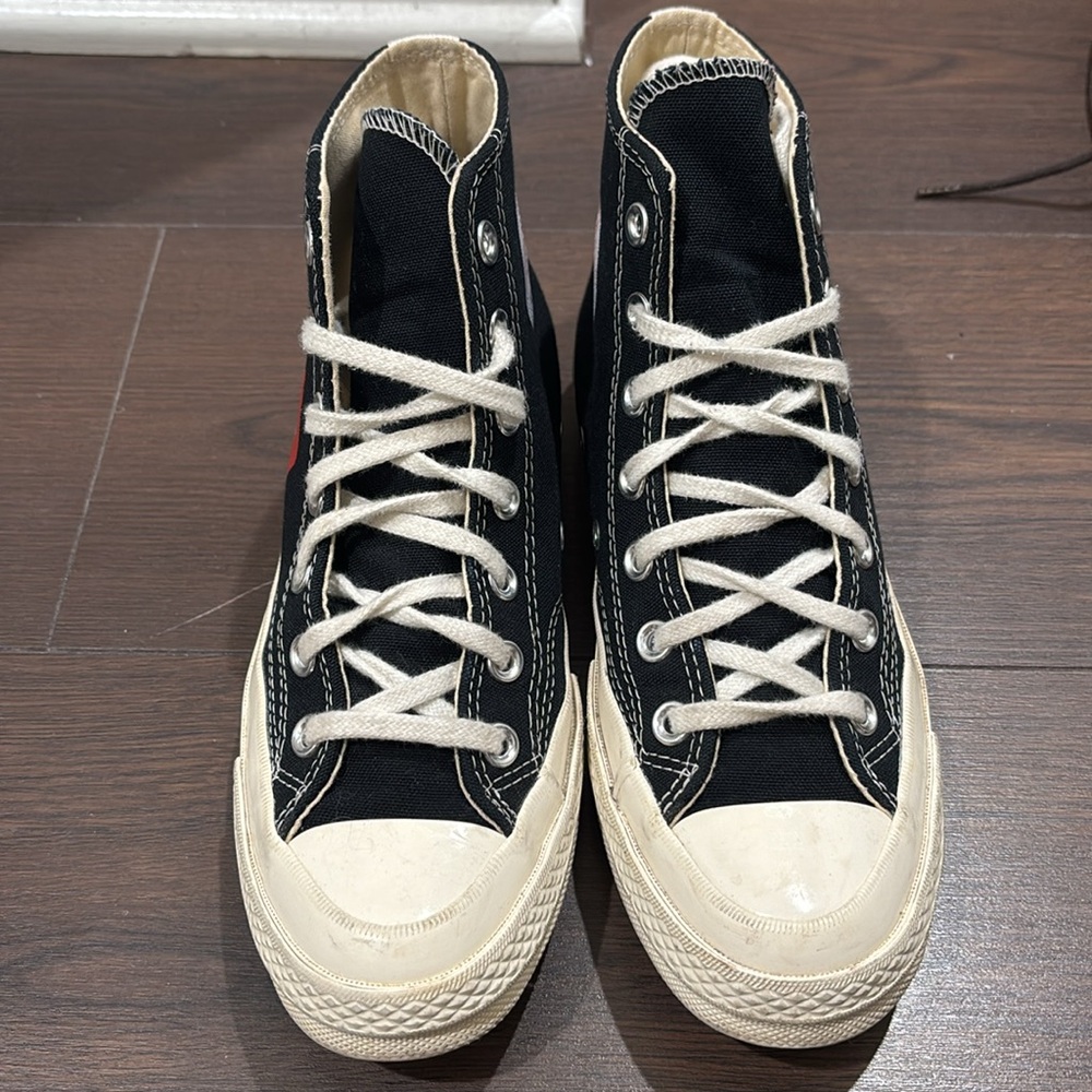 COMMES DES GARÇON PLAY Black high top converse women’s size 7